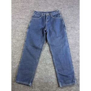 Real‎ Work Wear Women's Blue Denim Lined Straight Jeans Regular